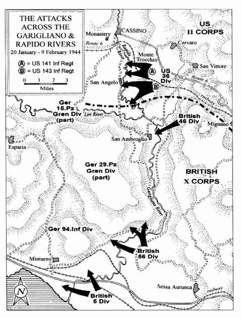 <p>L’attacco del X corpo d’armata britannico, costituiva in ordine di tempo, la terza fase<br /> della prima offensiva alleata sulla Linea Gustav (prima battaglia per Cassino).</p>