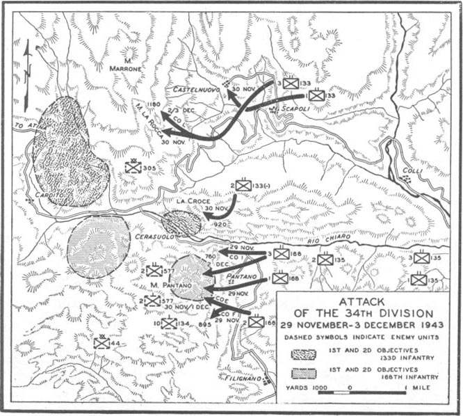 <p class='eng'>Attack of the 34th Division. 29 November - 3 December 1943.</p>